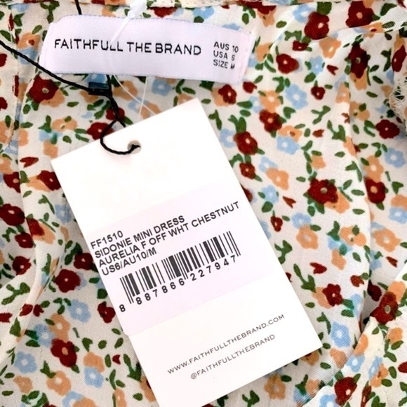 Faithfull The Brand Jeanette Dress AureliaFloral NWT - Picture 7 of 8